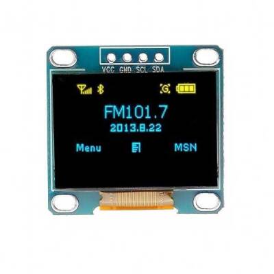 0.96 inch I2C OLED Ekran 128x64-Mavi/Sarı - 2 data-big=