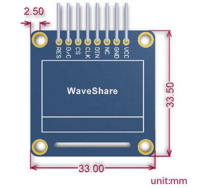0.96 inch OLED Ekran Modülü - 128x64 - 5 data-big=