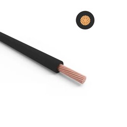 10 AWG Silikon Kablo 1 Metre - Siyah - Thumbnail