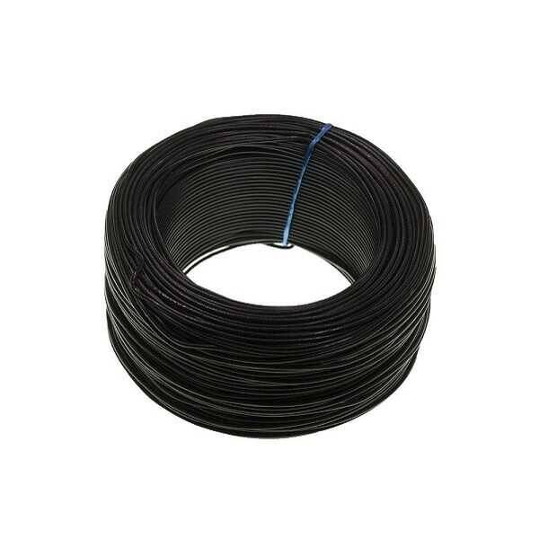 100 Metre Tek Damarlı Montaj Kablosu 24 AWG - Siyah - 1