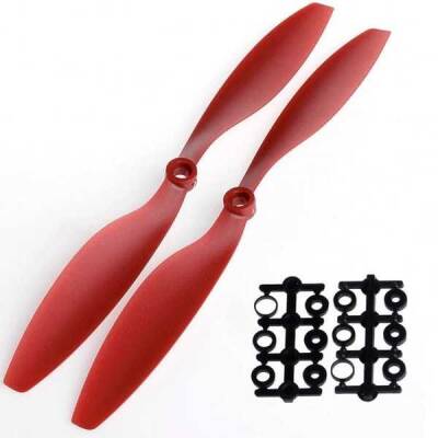 1045 Plastik Drone CW/CCW Pervane Seti-Kırmızı - 1 data-big=