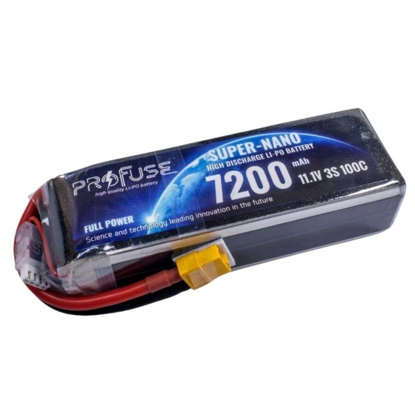 11.1V 3S 7200mAh 100C Lipo Batarya - 1