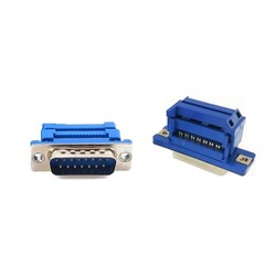 Kablolar - 15 Pin Erkek Flat Kablo İçin Sıkıştırmalı D-Sub Konnektör