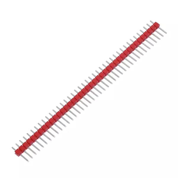 Konnektör - Klemens - 1x40 180 Derece Erkek Pin Header - Kırmızı