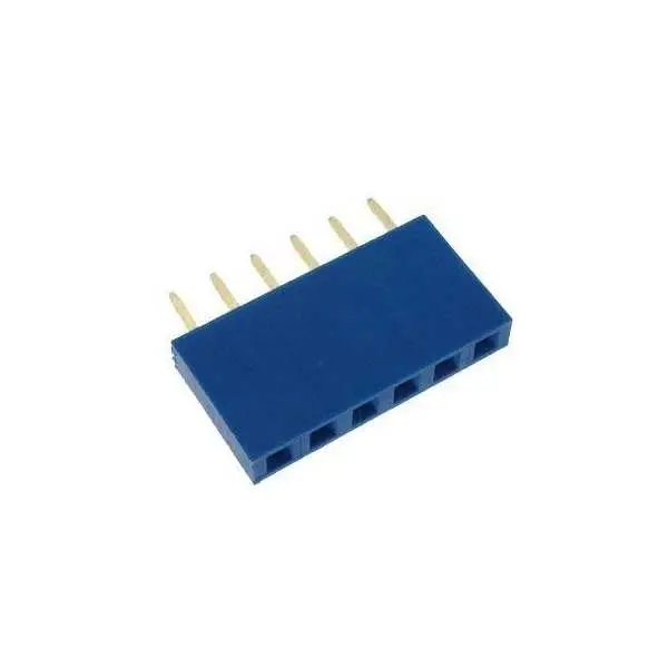 1x6 Pin Dişi Header - Mavi - 1
