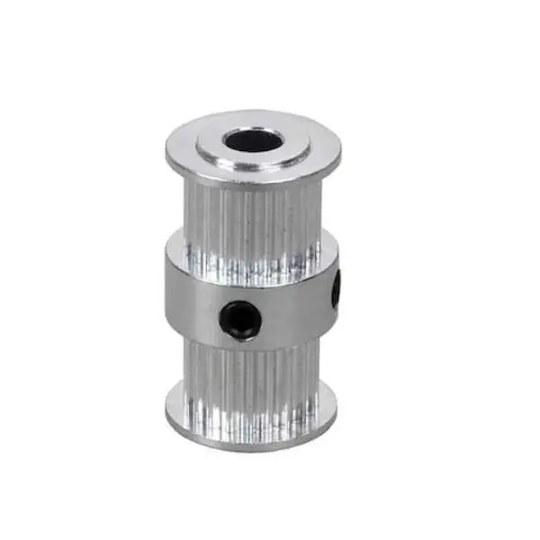 20 Diş GT2 9mm Çift Kafalı Kasnak - 5mm Şaft Çapı - 1