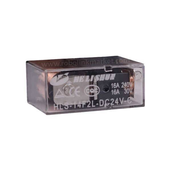 24V 16A Tek Kontak Röle - HLS-14F2L-DC24V-C - 1
