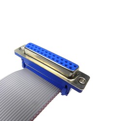 25 Pin Dişi Flat Kablo İçin Sıkıştırmalı D-Sub Konnektör - Thumbnail