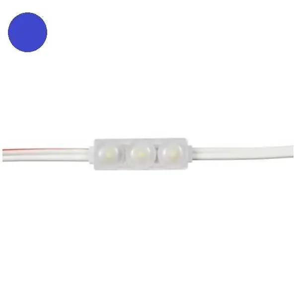 2835 Mercekli 1.5W Modül Led 40x10mm - Mavi - 1