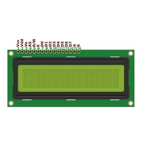 Karakter LCD - 2x16 Lcd Ekran Yeşil