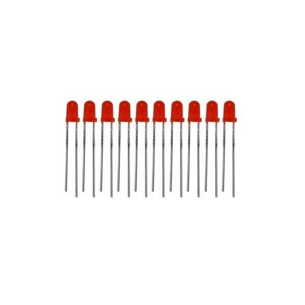 3mm Kırmızı Led - 10 Adet - 1