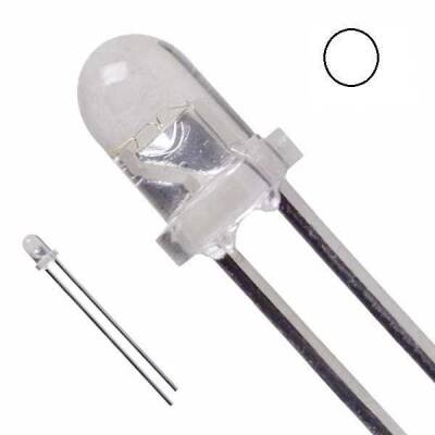 3mm Şeffaf Beyaz Led - 10 Adet - 2 data-big=