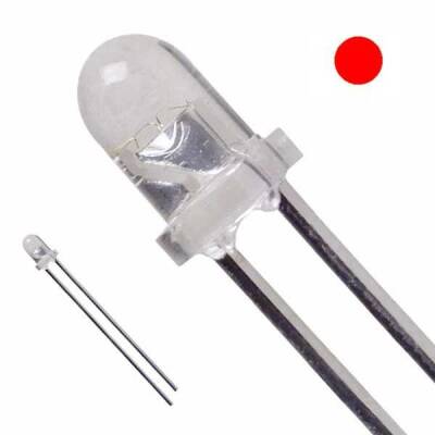 3mm Şeffaf Kırmızı Led - 10 Adet - 2 data-big=