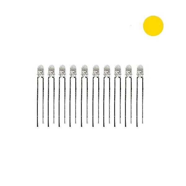 3mm Şeffaf Sarı Led - 10 Adet - 1