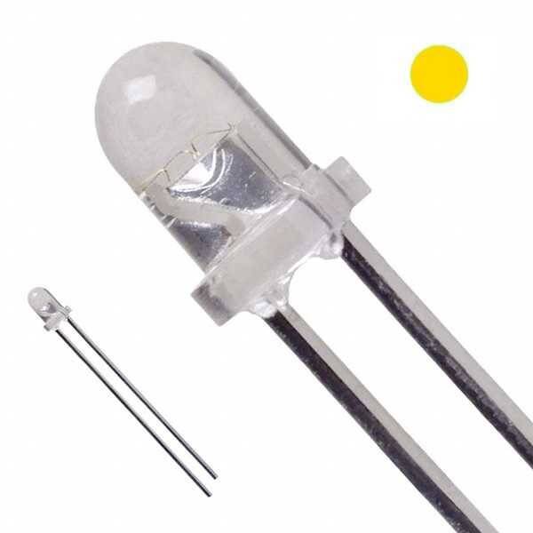 3mm Şeffaf Sarı Led - 10 Adet - 2