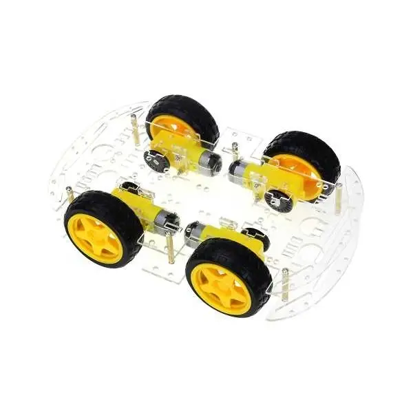 4WD Çok Amaçlı Mobil Robot Platformu - Şeffaf - 1