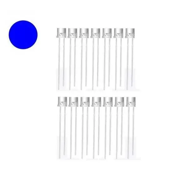 5mm Şeffaf Mavi Kesikbaş Led - 10 Adet - 1