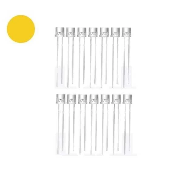 5mm Şeffaf Sarı Kesikbaş Led - 10 Adet - 1