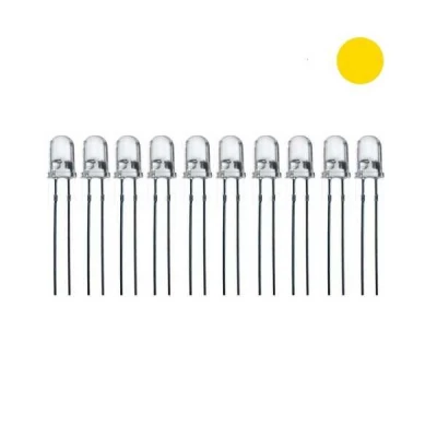 5mm Şeffaf Sarı Led - 10 Adet - 1 data-big=