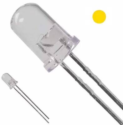5mm Şeffaf Sarı Led - 10 Adet - 2 data-big=