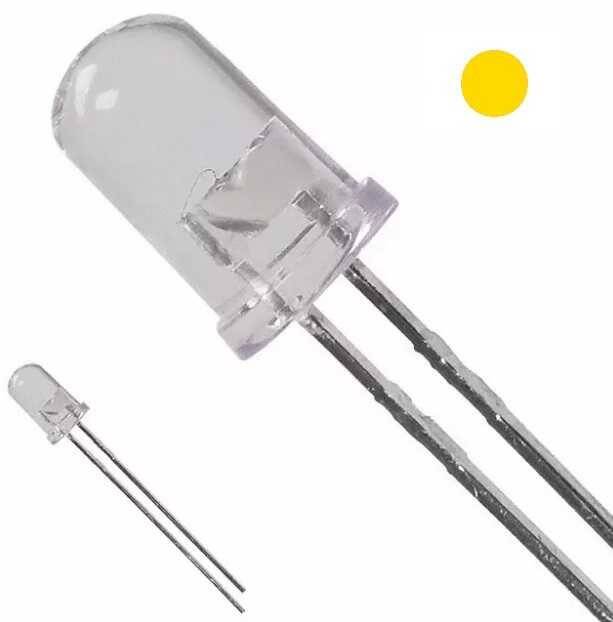 5mm Şeffaf Sarı Led - 10 Adet - 2
