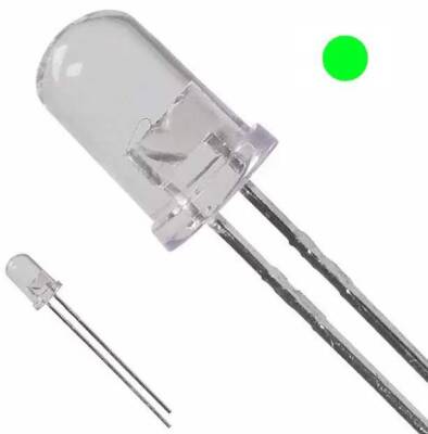 5mm Şeffaf Yeşil Led - 10 Adet - 2 data-big=