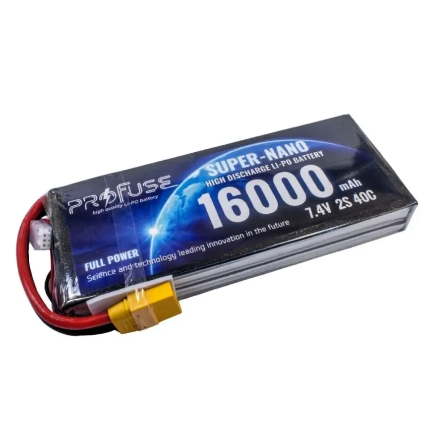 7.4V 2S 16000mAh 40C Lipo Batarya - 1