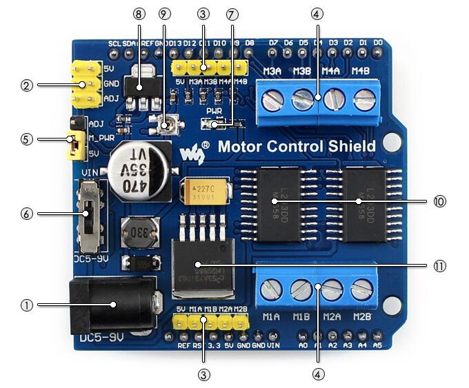 arduino dc/step motor shield