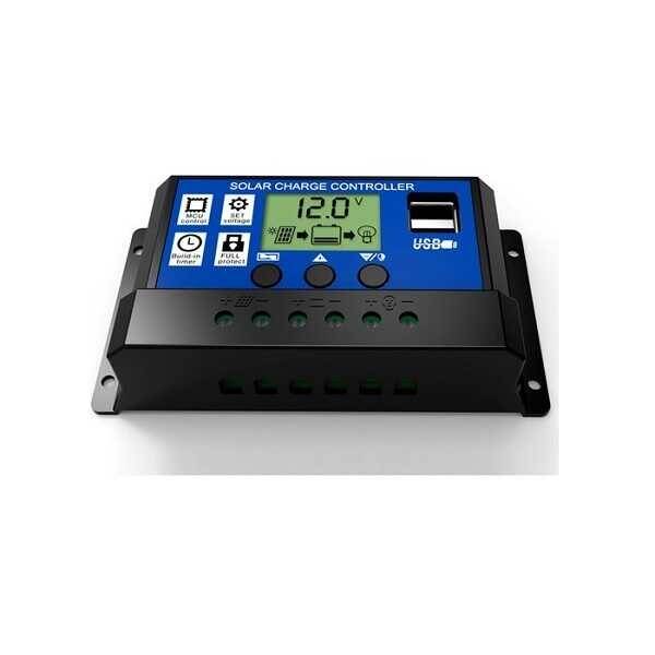 Akıllı Güneş Paneli Şarj Kontrol Cihazı Regülatörü - 20A - 2