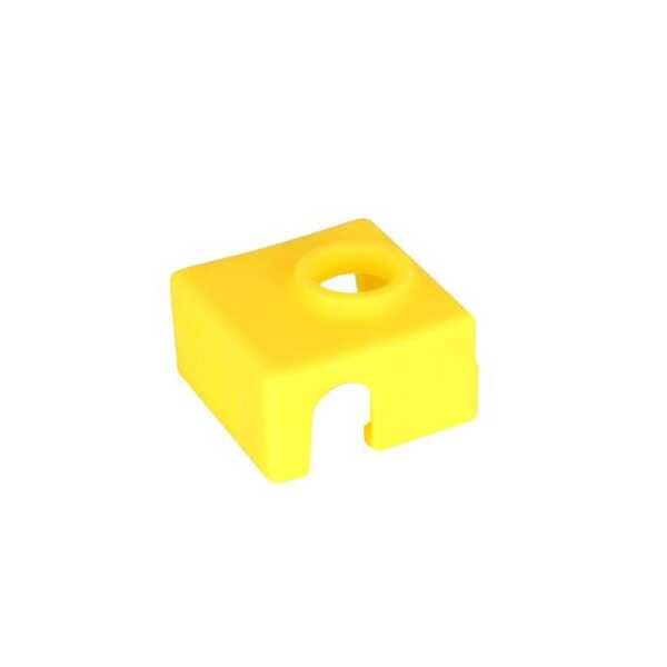 3D Yazıcı Parçaları - Alüminyum Isıtıcı Blok Silikon Kılıfı MK8 - Sarı