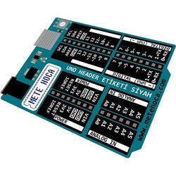 Atölye - Lab - Kırtasiye - Arduino Uno Header Etiketi - Siyah