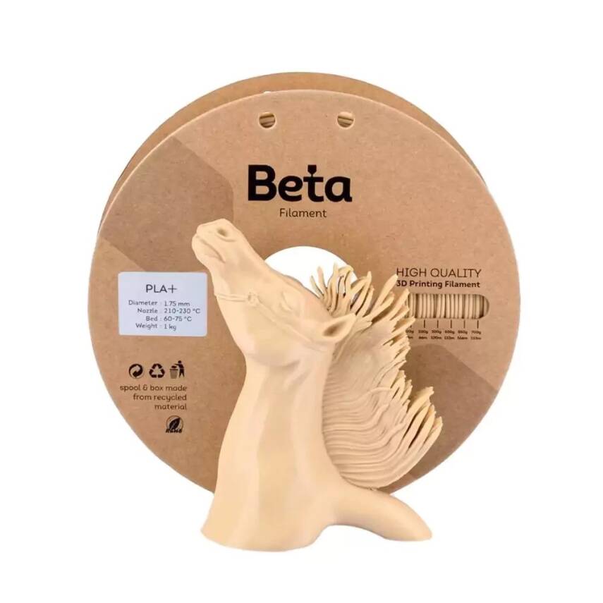 Beta PLA Plus Filament Natural Ten 1.75mm 1000gr - 2
