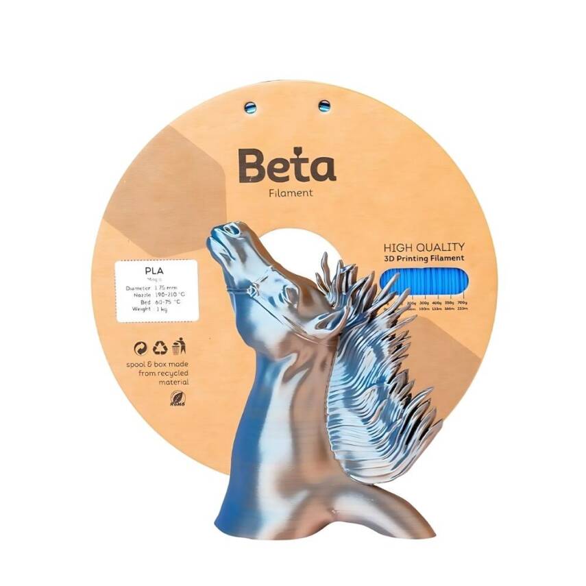 Beta PLA Silk Mavi-Turuncu Filament 1.75mm 1000gr - 1