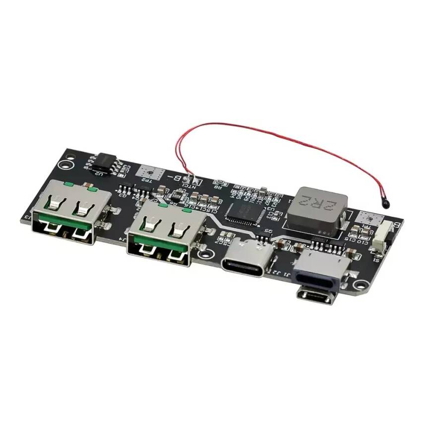 Çift USB 5V 22.5W Led'li Micro Type-C Powerbank Hızlı Şarj Modülü - 3