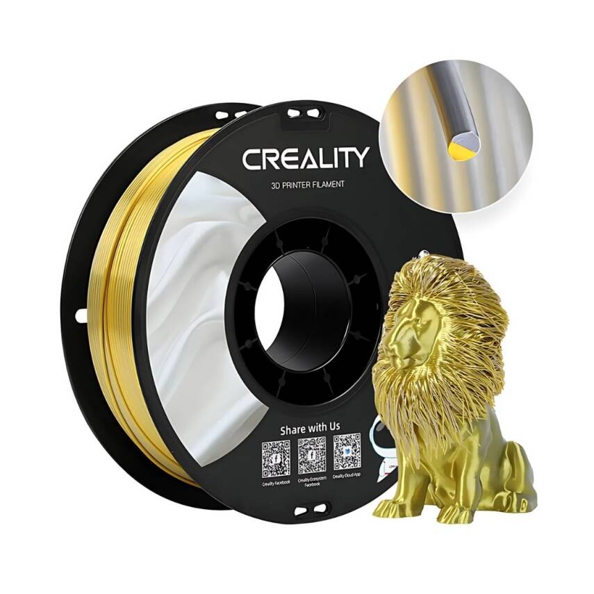 Creality CR-PLA Silk Altın-Gümüş Filament 1.75mm 1000gr - 1