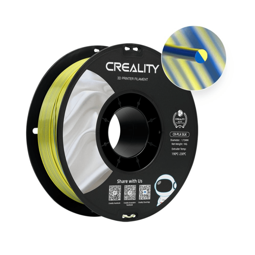 Creality CR-PLA Silk Sarı-Mavi Filament 1.75mm 1000gr - 1