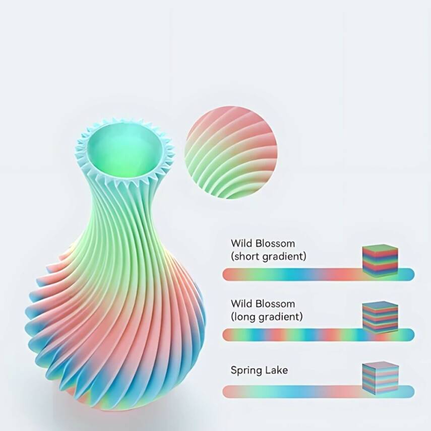Creality Hyper PLA Rainbow Wild Blossom Long Filament 1.75mm 1000gr - 5