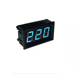 Dijital Voltmetre AC 30-500V - Mavi - Thumbnail