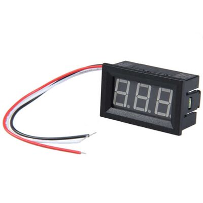 Dijital Voltmetre DC 0-100V - Kırmızı - 2