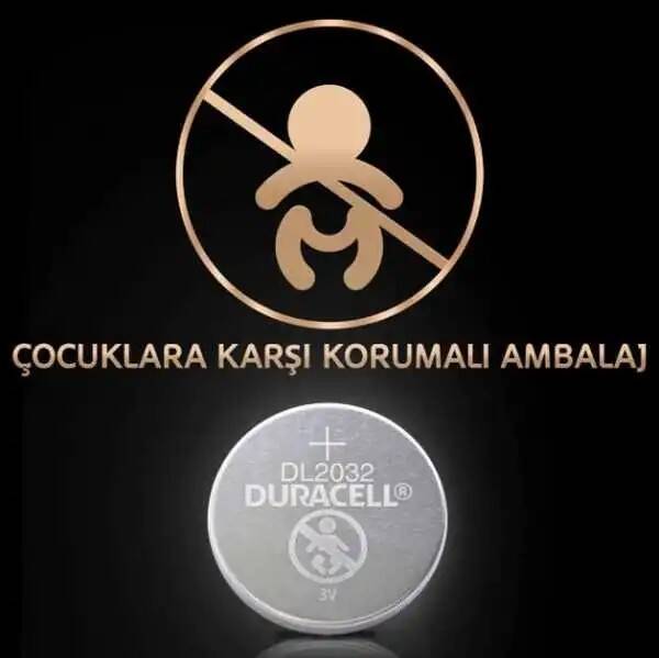 Duracell CR2032 Lityum Düğme/Para Pil-3V - 3