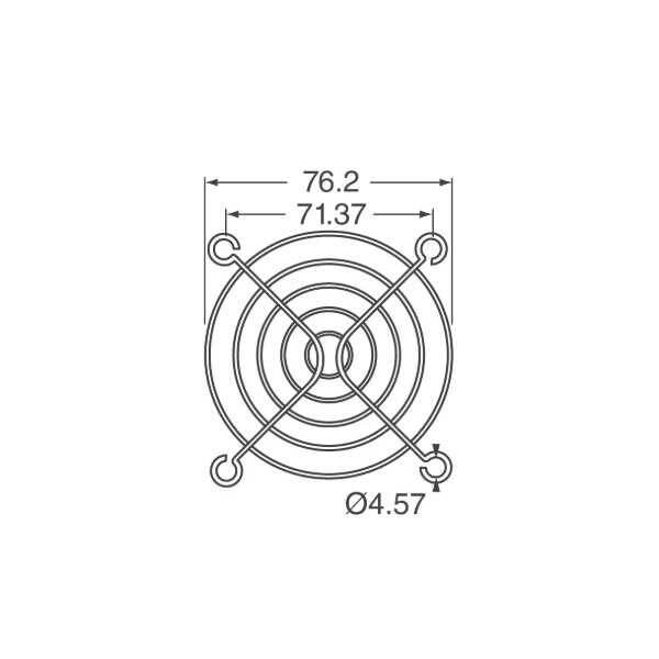 Fan Teli - 80X80mm - 2