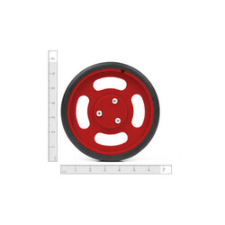 Geçmeli Tekerlek Seti 70x11mm - Kırmızı - Thumbnail