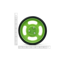 Geçmeli Tekerlek Seti 70x11mm - Yeşil - Thumbnail