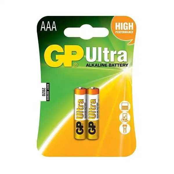 Pil - GP Ultra Alkalin 1.5V AAA İnce Kalem Pil 2'li