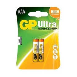 GP Ultra Alkalin 1.5V AAA İnce Kalem Pil 2'li - Thumbnail