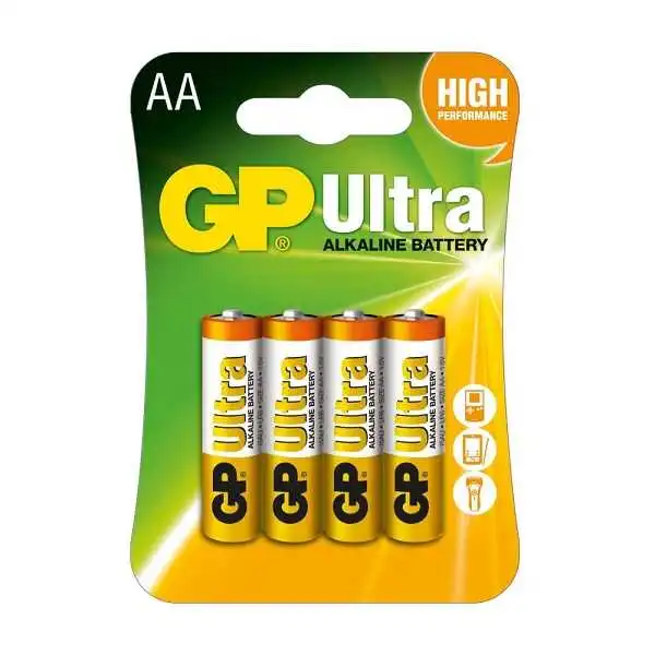 Pil - GP Ultra Alkalin 1.5V AA Kalem Pil 4'lü