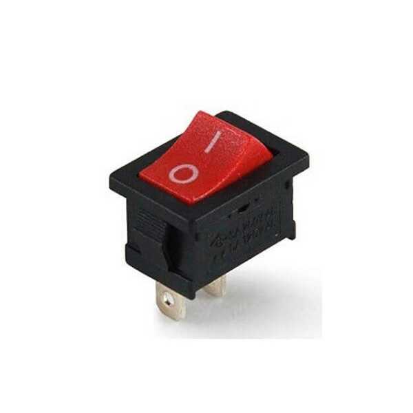 Switch - IC-125B Mini Işıksız Anahtar ON-OFF 2P - Kırmızı