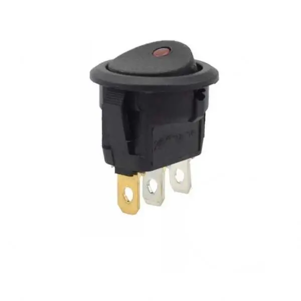 IC-132 Yuvarlak Nokta Işıklı Anahtar ON-OFF 3P 220 Volt - 1