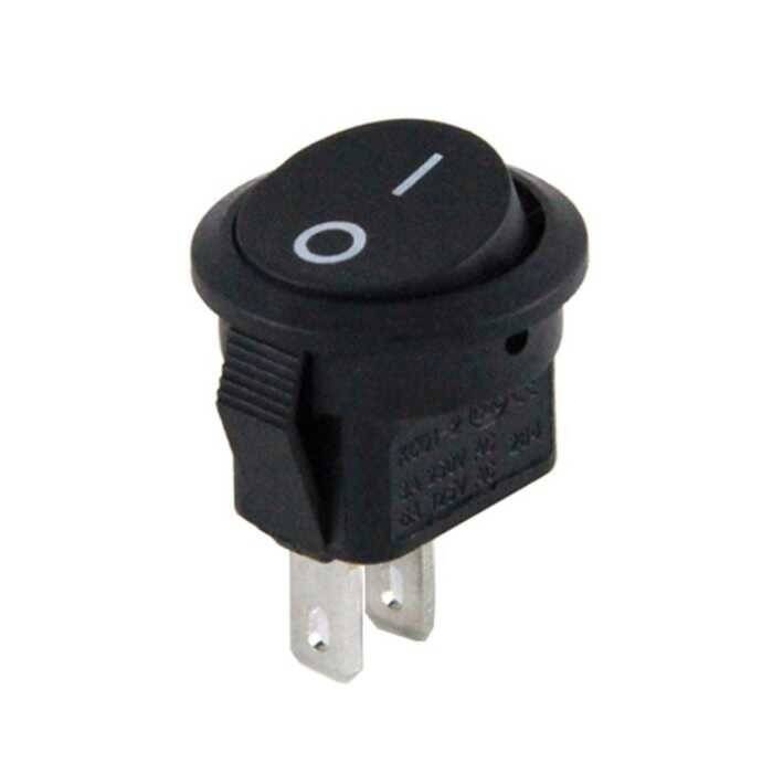 IC-134E Mini Yuvarlak Anahtar Işıksız ON-OFF 2P - 1