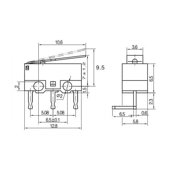 IC-162D Micro Switch Mini 90 Derece - 2